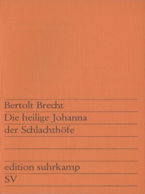 cover image of Die heilige Johanna der Schlachthöfe
